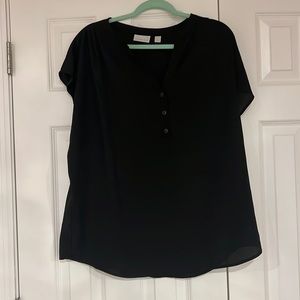 Black New York & Company Chiffon Blouse